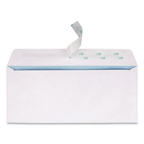 Image of Quality Park QUA69122 Redi-Strip Security Tinted Envelope, #10, Commercial Flap, Redi-Strip Heat-Resistant Closure, 4.13 x 9.5, White, 500/Box
