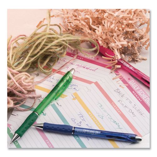 Image of Pentel® BX480BP8M R.s.v.p. Super Rt Ballpoint Pen, Retractable, Medium 1 Mm, Assorted Ink And Barrel Colors, 8/pack