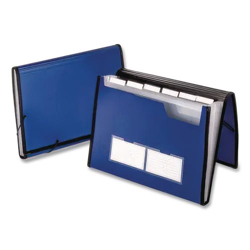 Image of Pendaflex® 52670EE Professional Expanding Organizer, 7 Sections, Elastic Cord Closure, 1/6-Cut Tabs, Letter Size, Blue