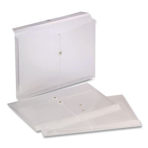 Image of Pendaflex® 63814-3 Poly String and Button Envelope, String/Button Closure, 8.5 x 14, Clear, 3/Pack