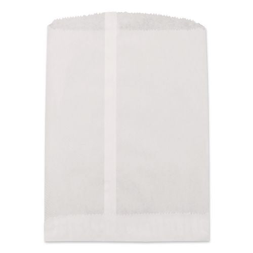Image of Ross & Wallace Paper Products 05007500BX Grocery Bag, 30# Size, 30# Basis Weight, 7.5" x 10.5", White, 500/Box