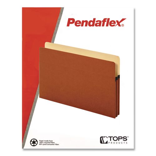 Image of Pendaflex® 1526E-OX Standard Expanding File Pockets, 3.5" Expansion, Legal Size, Redrope, 25/Box