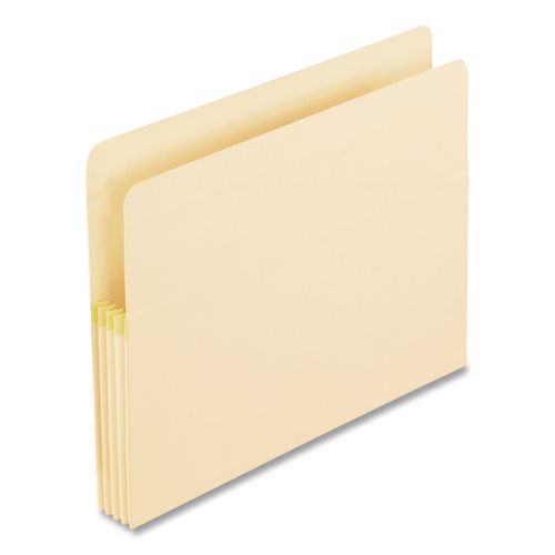 Image of Pendaflex® 12812 Manila Drop Front Shelf File Pockets with Rip-Proof-Tape Gusset Top, 3.5" Expansion, Letter Size, Manila, 25/Box