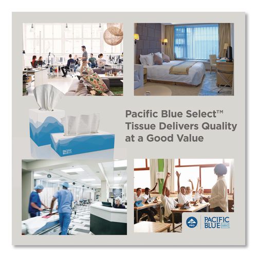 Image of Georgia Pacific® Professional 46200 Pacific Blue Select Cube Box Facial Tissue, 2-Ply, White, 100 Sheets/box, 36 Boxes/carton