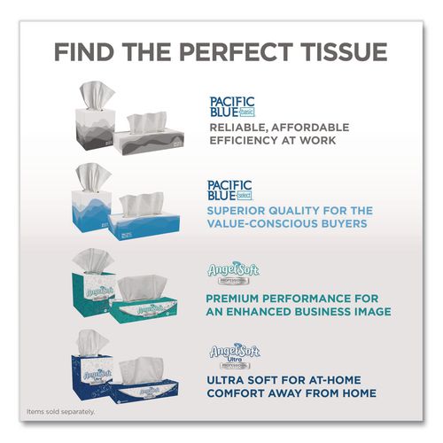 Image of Georgia Pacific® Professional 46200 Pacific Blue Select Cube Box Facial Tissue, 2-Ply, White, 100 Sheets/box, 36 Boxes/carton