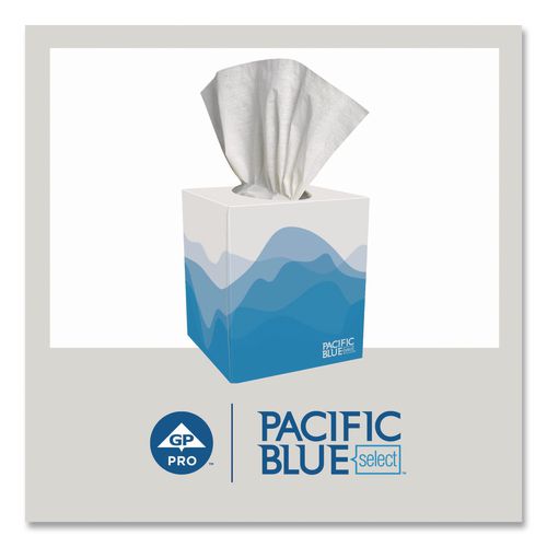Image of Georgia Pacific® Professional 46200 Pacific Blue Select Cube Box Facial Tissue, 2-Ply, White, 100 Sheets/box, 36 Boxes/carton