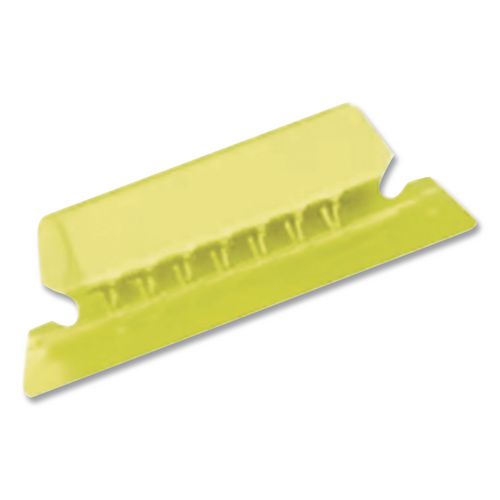 Image of Pendaflex® 42 YEL Transparent Colored Tabs For Hanging File Folders, 1/5-Cut, Yellow, 2" Wide, 25/Pack