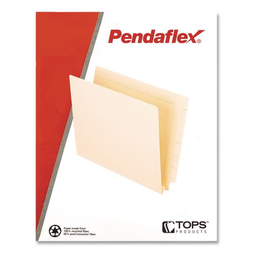 Image of Pendaflex® 16625 Manila End Tab Expansion Folders, Straight Tabs, Letter Size, 1.5" Expansion, Manila, 50/Box