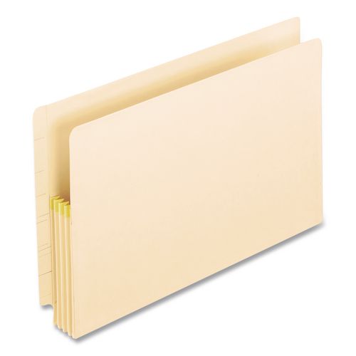 Image of Pendaflex® 22812 Manila Drop Front Shelf File Pockets with Rip-Proof-Tape Gusset Top, 3.5" Expansion, Legal Size, Manila, 25/Box