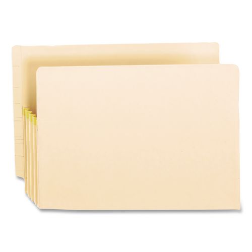 Image of Pendaflex® 22812 Manila Drop Front Shelf File Pockets with Rip-Proof-Tape Gusset Top, 3.5" Expansion, Legal Size, Manila, 25/Box