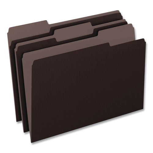 Image of Pendaflex® 4210 1/3 BLA Interior File Folders, 1/3-Cut Tabs: Assorted, Letter Size, Black/Gray, 100/Box