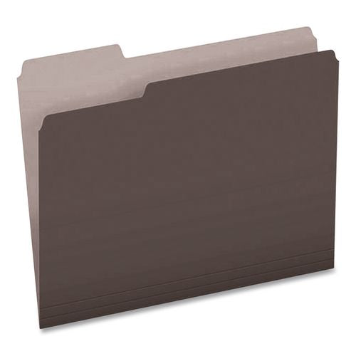 Image of Pendaflex® 4210 1/3 GRA Interior File Folders, 1/3-Cut Tabs: Assorted, Letter Size, Gray, 100/Box