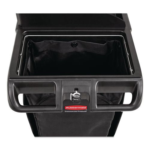 Image of Rubbermaid® Commercial 2202530 Fabric Cleaning Cart Bag for Rubbermaid Commercial Housekeeping and Janitorial Carts, 30 gal, 10.5 x 16.8 x 33, Black, 4/CT