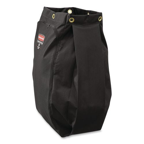 Image of Rubbermaid® Commercial 2202530 Fabric Cleaning Cart Bag for Rubbermaid Commercial Housekeeping and Janitorial Carts, 30 gal, 10.5 x 16.8 x 33, Black, 4/CT