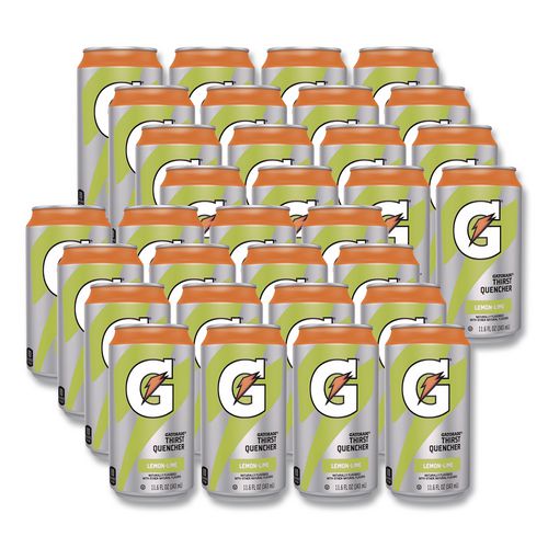 Image of Gatorade® QUA00901 Thirst Quencher Can, Lemon-Lime, 11.6oz Can, 24/carton