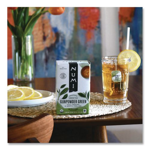 Image of Numi® 10109 Organic Teas And Teasans, 1.27 Oz, Gunpowder Green, 18/box