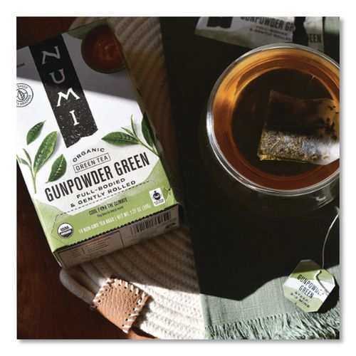 Image of Numi® 10109 Organic Teas And Teasans, 1.27 Oz, Gunpowder Green, 18/box