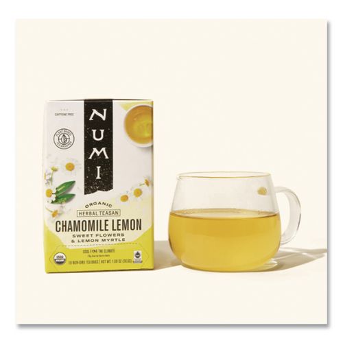 Image of Numi® 10150 Organic Teas And Teasans, 1.8 Oz, Chamomile Lemon, 18/box