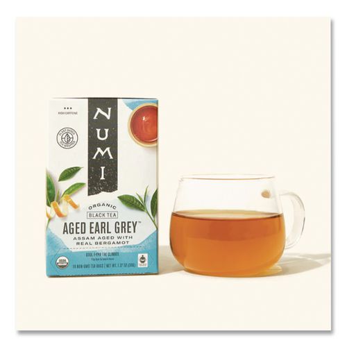 Image of Numi® 10170 Organic Teas And Teasans, 1.27 Oz, Aged Earl Grey, 18/box