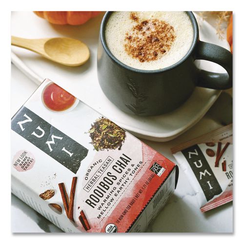 Image of Numi® 10200 Organic Teas And Teasans, 1.71 Oz, Rooibos Chai, 18/box
