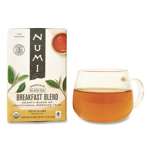 Image of Numi® 10220 Organic Teas And Teasans, 1.4 Oz, Breakfast Blend, 18/box