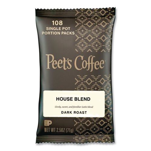 Image of Peet's Coffee & Tea® 504915 Coffee Portion Packs, House Blend, 2.5 Oz Frack Pack, 18/box