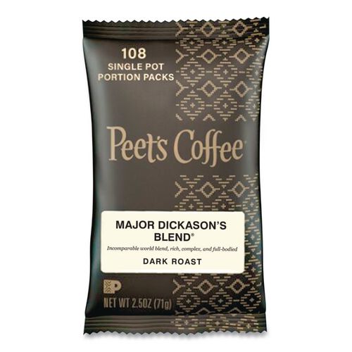 Image of Peet's Coffee & Tea® 504916 Coffee Portion Packs, Major Dickason's Blend, 2.5 Oz Frack Pack, 18/box