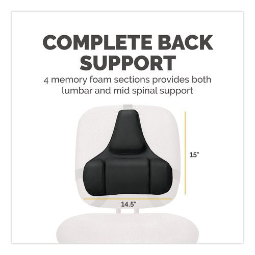Image of Fellowes® 8037601 Professional Series Back Support With Microban Protection, 15 X 2 X 14.5, Black