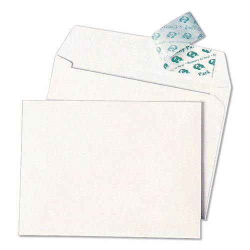 Image of Quality Park QUA10740 Greeting Card/Invitation Envelope, A-2, Square Flap, Redi-Strip Adhesive Closure, 4.38 x 5.75, White, 100/Box