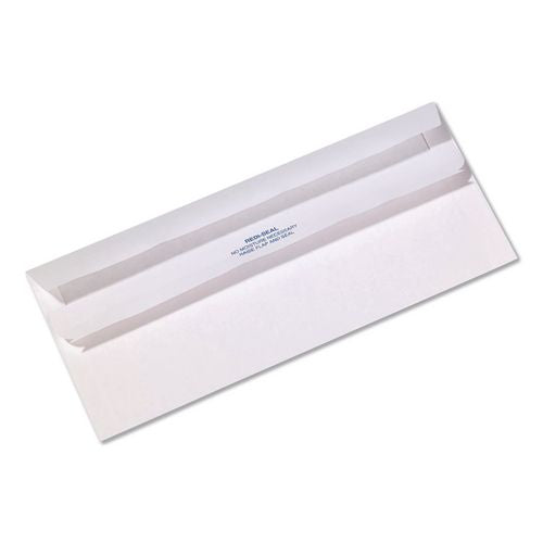 Image of Quality Park QUA11118 Redi-Seal Envelope, #10, Commercial Flap, Redi-Seal Adhesive Closure, 4.13 x 9.5, White, 500/Box