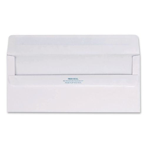 Image of Quality Park QUA11118 Redi-Seal Envelope, #10, Commercial Flap, Redi-Seal Adhesive Closure, 4.13 x 9.5, White, 500/Box