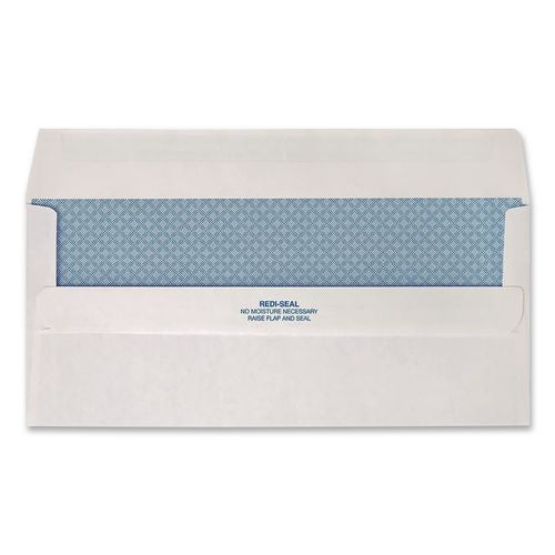Image of Quality Park QUA11218 Redi-Seal Security-Tint Envelope, #10, Commercial Flap, Redi-Seal Adhesive Closure, 4.13 x 9.5, White, 500/Box