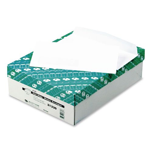 Image of Quality Park QUA21330 Park Ridge Embossed Executive Envelope, Address Window, #10, Commercial Flap, Gummed Closure, 4.13 x 9.5, White, 500/Box