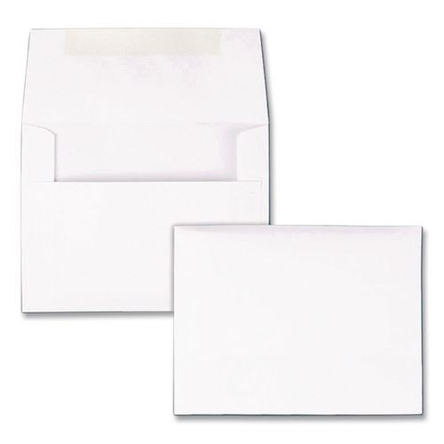 Image of Quality Park QUA36217 Greeting Card/invitation Envelope, A-2, Square Flap, Gummed Closure, 4.38 X 5.75, White, 100/box