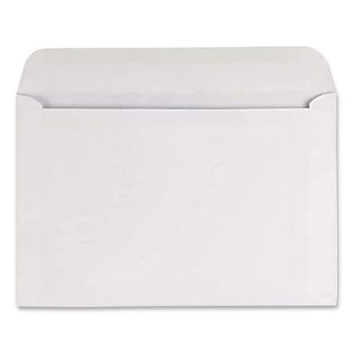 Image of Quality Park QUA37113 Open-Side Booklet Envelope, #6 1/2, Hub Flap, Gummed Closure, 6 X 9, White, 100/box