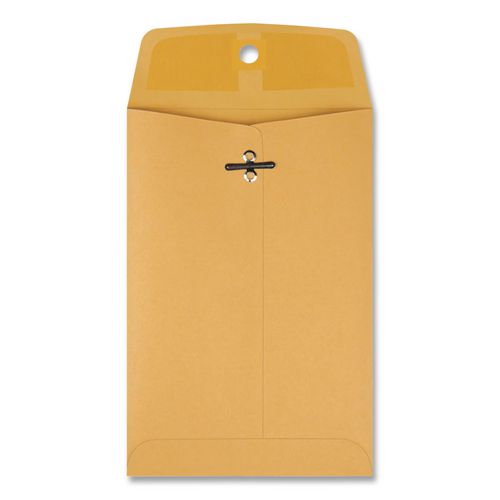 Image of Quality Park QUA37835 Clasp Envelope, 28 lb Bond Weight Kraft, #35, Square Flap, Clasp/Gummed Closure, 5 x 7.5, Brown Kraft, 100/Box