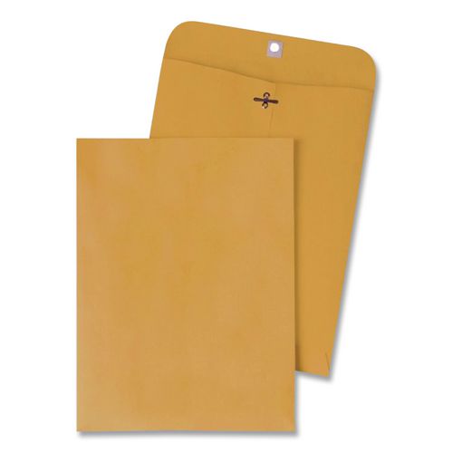 Image of Quality Park QUA37835 Clasp Envelope, 28 lb Bond Weight Kraft, #35, Square Flap, Clasp/Gummed Closure, 5 x 7.5, Brown Kraft, 100/Box
