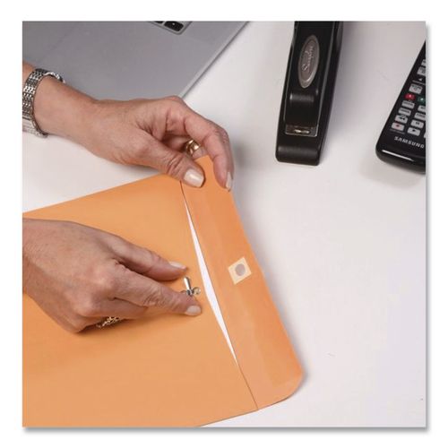 Image of Quality Park QUA37805 Clasp Envelope, 32 lb Bond Weight Kraft, #14 1/2, Square Flap, Clasp/Gummed Closure, 11.5 x 14.5, Brown Kraft, 100/Box