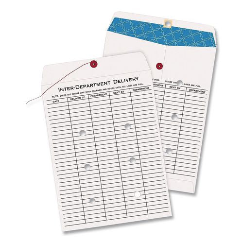 Image of Quality Park QUA63663 Inter-Department Envelope, #97, Two-Sided Five-Column Format, 10 X 13, White, 100/box