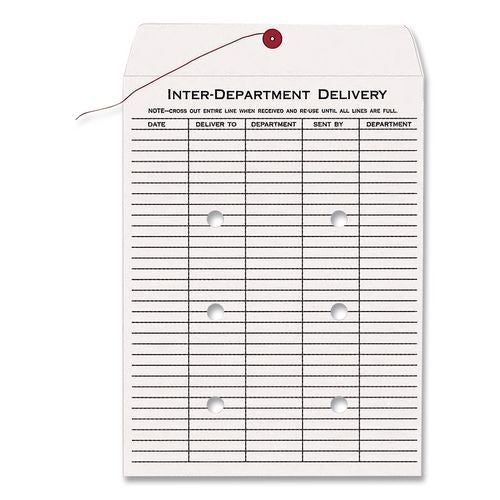 Image of Quality Park QUA63663 Inter-Department Envelope, #97, Two-Sided Five-Column Format, 10 X 13, White, 100/box