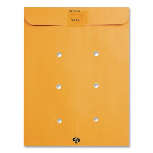 Image of Quality Park QUA63664 Brown Kraft Resealable Redi-Tac Interoffice Envelope, #97, One-Sided Five-Column Format, 10 X 13, Brown Kraft, 100/box