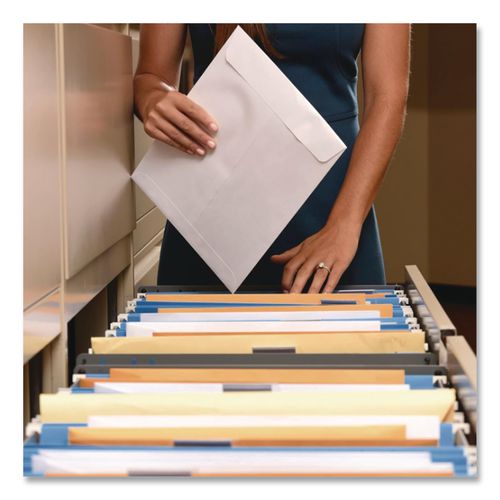 Image of Quality Park QUA43117 Redi-Seal Catalog Envelope, #1, Cheese Blade Flap, Redi-Seal Adhesive Closure, 6 x 9, White, 100/Box