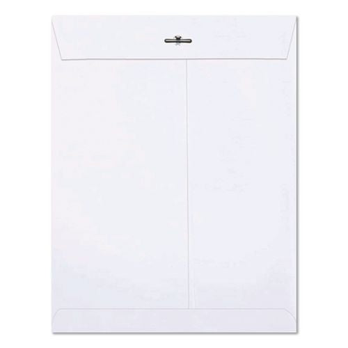 Image of Quality Park Clasp Envelope, 28 lb Bond Weight Paper, #90, Square Flap, Clasp/Gummed Closure, 9 x 12, White, 100/Box