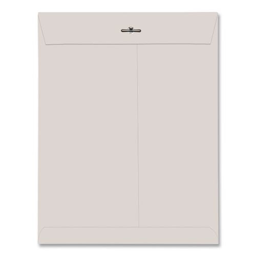 Image of Quality Park Clasp Envelope, 28 lb Bond Weight Kraft, #90, Square Flap, Clasp/Gummed Closure, 9 x 12, Executive Gray, 100/Box