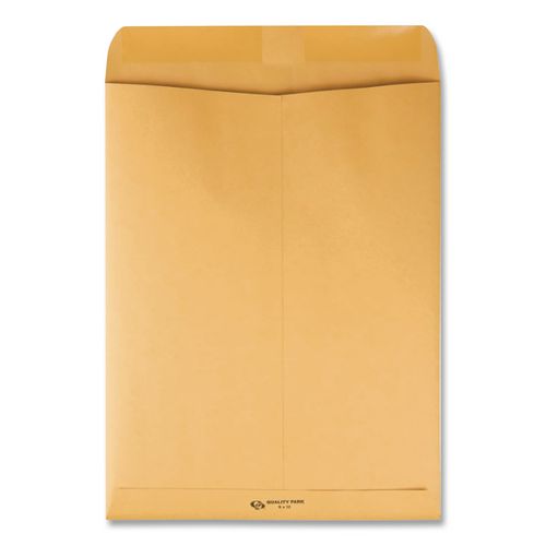 Image of Quality Park QUA41467 Catalog Envelope, 28 lb Bond Weight Kraft, #10 1/2, Square Flap, Gummed Closure, 9 x 12, Brown Kraft, 100/Box