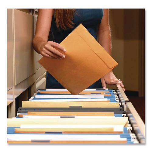 Image of Quality Park High Bulk Redi-Strip Catalog Envelope, #13 1/2, Cheese Blade Flap, Redi-Strip Adhesive Closure, 10 x 13, Brown Kraft, 250/CT