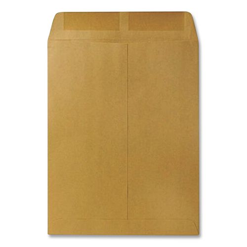 Image of Quality Park QUA41667 Catalog Envelope, 28 lb Bond Weight Kraft, #13 1/2, Square Flap, Gummed Closure, 10 x 13, Brown Kraft, 100/Box