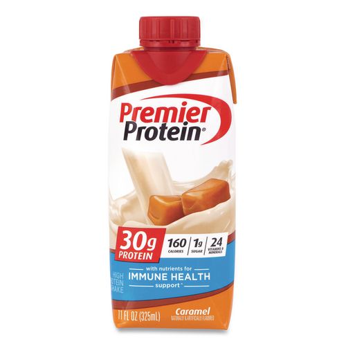 Image of Premier Protein® 643843718307 Caramel Shake, 11 oz Bottle, 15/Carton
