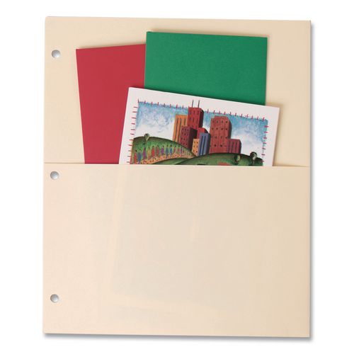 Image of Avery® 03075 Untabbed Double Pocket Dividers, 9.19 x 11, Manila, 5/Pack