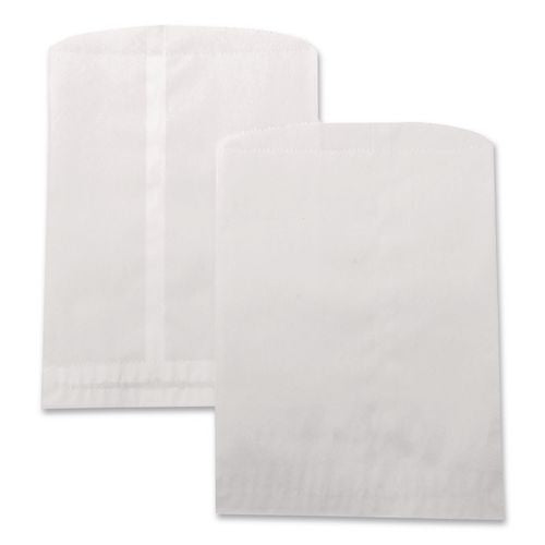 Image of Ross & Wallace Paper Products 05007500BX Grocery Bag, 30# Size, 30# Basis Weight, 7.5" x 10.5", White, 500/Box